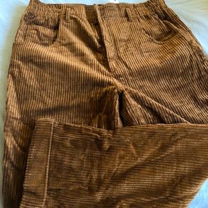 ZARA BROWN CORDUROY TROUSERS